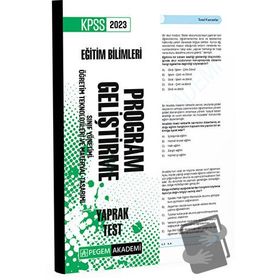 2023 KPSS Eğitim Bilimleri Program Geliştirme Yaprak Test