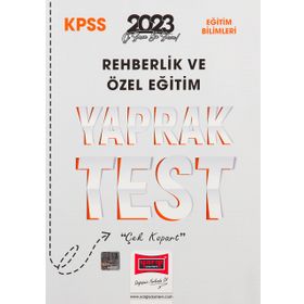 2023 KPSS Eğitim Bilimleri Rehberlik ve Özel Eğitim Yaprak Test