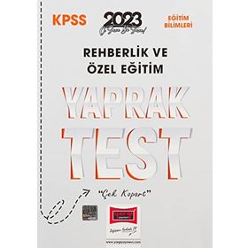 2023 KPSS Eğitim Bilimleri Rehberlik ve Özel Eğitim Yaprak Test