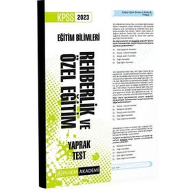 2023 KPSS Eğitim Bilimleri Rehberlik ve Özel Eğitim Yaprak Test
