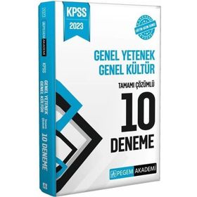 2023 KPSS Eğitim Bilimleri Tamamı Çözümlü 10 Deneme - Pegem Yayınları