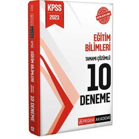 2023 KPSS Eğitim Bilimleri Tamamı Çözümlü 10 Deneme - Pegem Yayınları