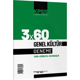2023 KPSS Genel Kültür 3x60 Deneme Sınavı - Marka Yayınları