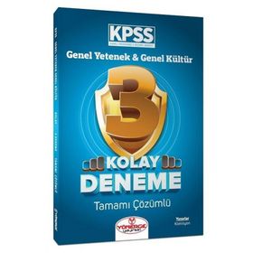 2023 KPSS Genel Yetenek Genel Kültür Kolay 3 Deneme Çözümlü Yönerge Yayınları