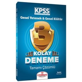 2023 KPSS Genel Yetenek Genel Kültür Kolay 3 Deneme Çözümlü Yönerge Yayınları