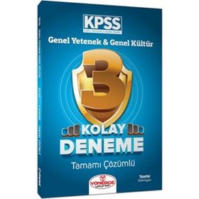 2023 KPSS Genel Yetenek Genel Kültür Kolay 3 Deneme Çözümlü Yönerge Yayınları