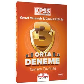 2023 KPSS Genel Yetenek Genel Kültür Orta 3 Deneme Çözümlü Yönerge Yayınları
