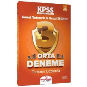 2023 KPSS Genel Yetenek Genel Kültür Orta 3 Deneme Çözümlü Yönerge Yayınları