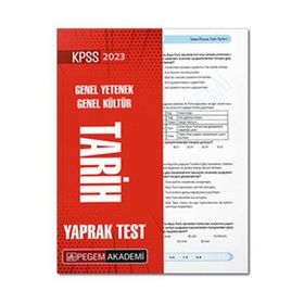 2023 KPSS Genel Yetenek Genel Kültür Tarih Yaprak Test