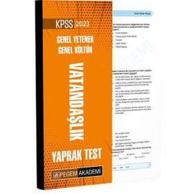 2023 KPSS Genel Yetenek Genel Kültür Vatandaşlık Yaprak Test Pegem Akademi Yayıncılık