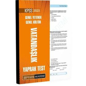2023 KPSS Genel Yetenek Genel Kültür Vatandaşlık Yaprak Test Pegem Akademi Yayıncılık