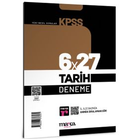 2023 KPSS Tarih 6x27 Deneme Tamamı Video Çözümlü - Marka Yayınları