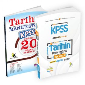 2023 Kpss Tarihin Kara Kutusu Tek Kitap Manifesto Branş Denemesi Çözümlü Deneme ve Soru Bankası Seti