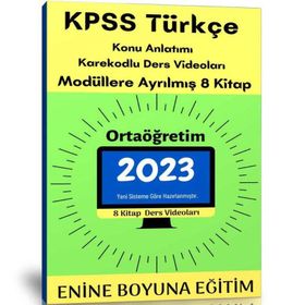2023 Kpss Türkçe Ortaöğretim Modüler Kitap Seti Enine Boyuna Eğitim