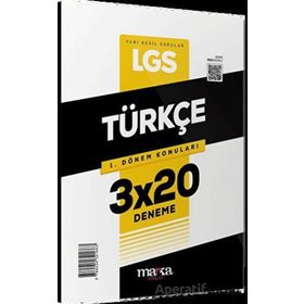 2023 LGS 1. Dönem Konuları Türkçe 3x20 Deneme Marka Yayınları - Marka Yayınları
