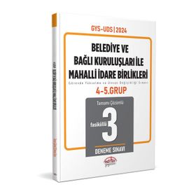 2023 Mahalli İdareler 4. Grup Tamamı Çözümlü 3 Deneme Sınavı - Editör Yayınları