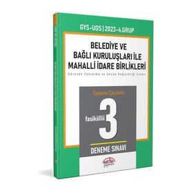 2023 Mahalli İdareler 4. Grup Tamamı Çözümlü 3 Deneme Sınavı - Editör Yayınları