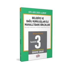 2023 Mahalli İdareler 4. Grup Tamamı Çözümlü 3 Deneme Sınavı - Editör Yayınları