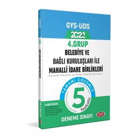 2023 Mahalli İdareler 4. Grup Tamamı Çözümlü 5 Deneme Sınavı - Data Yayınları