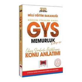 2023 MEB GYS Memurluk Kadrosu İçin Çıkmış Sorularla Desteklenmiş Konu Anlatımı - Yargı Yayınları