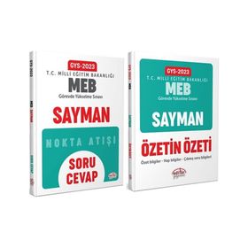 2023 Meb Gys Sayman Soru Cevap ve Özetin Özeti 2 Kitap Set - Editör Yayınevi