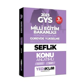 2023 Milli Eğitim Bakanlığı Görevde Yükselme Sınavı Şeflik Konu Anlatımı - Yediiklim Yayınları
