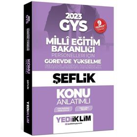 2023 Milli Eğitim Bakanlığı Görevde Yükselme Sınavı Şeflik Konu Anlatımı - Yediiklim Yayınları