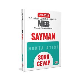 2023 Milli Eğitim Bakanlığı GYS Sayman Soru Cevap - Editör Yayınları