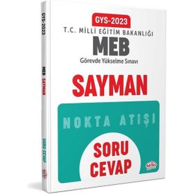 2023 Milli Eğitim Bakanlığı GYS Sayman Soru Cevap - Editör Yayınları