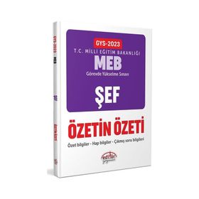 2023 Milli Eğitim Bakanlığı GYS Şef Özetin Özeti - Editör Yayınları