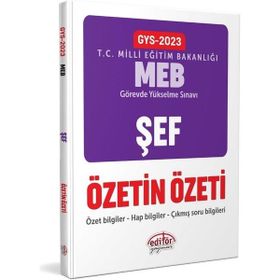 2023 Milli Eğitim Bakanlığı GYS Şef Özetin Özeti - Editör Yayınları