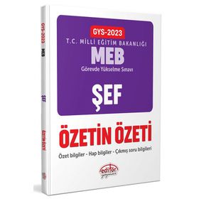 2023 Milli Eğitim Bakanlığı GYS Şef Özetin Özeti - Editör Yayınları