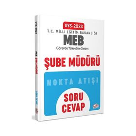 2023 Milli Eğitim Bakanlığı GYS Şube Müdürü Soru Cevap - Editör Yayınları