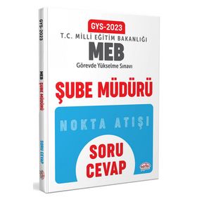 2023 Milli Eğitim Bakanlığı GYS Şube Müdürü Soru Cevap - Editör Yayınları
