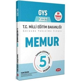 2023 Milli Eğitim Bakanlığı Memur Tamamı Çözümlü GYS 5 Deneme Sınavı - Data Yayınları