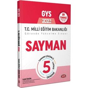 2023 Milli Eğitim Bakanlığı Sayman Tamamı Çözümlü GYS 5 Deneme Sınavı - Data Yayınları