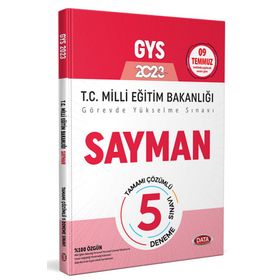 2023 Milli Eğitim Bakanlığı Sayman Tamamı Çözümlü GYS 5 Deneme Sınavı - Data Yayınları