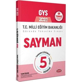 2023 Milli Eğitim Bakanlığı Sayman Tamamı Çözümlü GYS 5 Deneme Sınavı - Data Yayınları