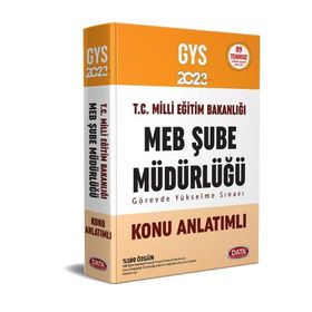 2023 Milli Eğitim Bakanlığı Şube Müdürlüğü GYS Hazırlık Kitabı - Data Yayınları