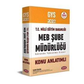 2023 Milli Eğitim Bakanlığı Şube Müdürlüğü GYS Hazırlık Kitabı - Data Yayınları