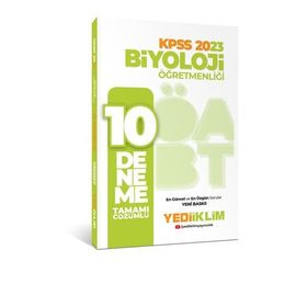 2023 ÖABT Biyoloji Öğretmenliği Tamamı Çözümlü 10 Deneme - Yediiklim Yayınları
