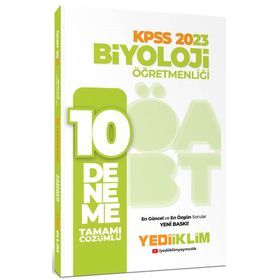 2023 ÖABT Biyoloji Öğretmenliği Tamamı Çözümlü 10 Deneme - Yediiklim Yayınları