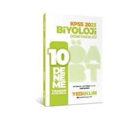 2023 ÖABT Biyoloji Öğretmenliği Tamamı Çözümlü 10 Deneme - Yediiklim Yayınları