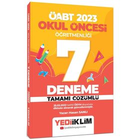 2023 ÖABT Okul Öncesi Öğretmenliği Tamamı Çözümlü 7 Deneme - Yediiklim Yayınları