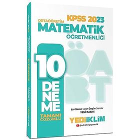 2023 ÖABT Ortaöğretim Matematik Öğretmenliği Tamamı Çözümlü 10 Deneme - Yediiklim Yayınları