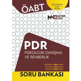 2023 ÖABT PDR Psikolojik Danışma ve Rehberlik Soru Bankası MasterWork Yayınları