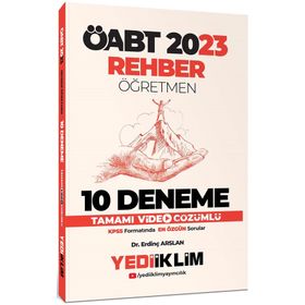2023 ÖABT Rehber Öğretmen Tamamı Çözümlü 10 Deneme - Yediiklim Yayınları