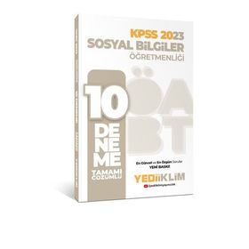 2023 ÖABT Sosyal Bilgiler Öğretmenliği Tamamı Çözümlü 10 Deneme - Yediiklim Yayınları