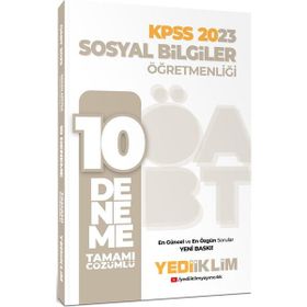 2023 ÖABT Sosyal Bilgiler Öğretmenliği Tamamı Çözümlü 10 Deneme - Yediiklim Yayınları