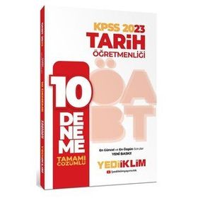2023 Öabt Tarih Öğretmenliği Tamamı Çözümlü 10 Deneme - Yediiklim Yayınları